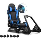 GTPLAYER Simulateur de Conduite, Support volant,Siège de Simulation pour PC avec Haut-Parleurs,bleu