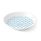 MILLO BEBE Mill'O bébé - Assiette creuse bébé - blanche à cœurs bleus - mélamine