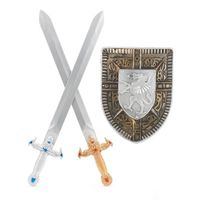 Kit bouclier et 2 épées Enfant - Marque 231755 - Noir - Extérieur - Mixte - A partir de 3 ans