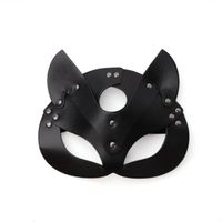 Jouets sexuels pour Couples, masque en cuir Pu pour femmes, Cosplay chat Bdsm, masques noirs fétiches d'hallowe Leather mask AJ