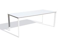 Table de jardin - EZPELETA - 8 places - Aluminium laqué - Peinture Epoxy blanc