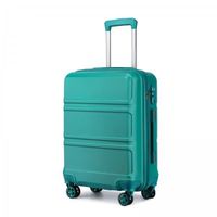 Kono Valise de Voyage Trolley Rigide en ABS avec Bagages à Main et Bagages à Main 4 roulettes et Serrure TSA à la Mode Bleu