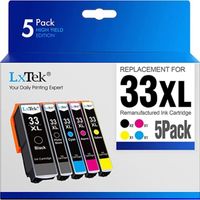 Cartouches d'encre LXTEK 5 Pack Compatible Epson 33XL Compatible Epson Expression Premium XP-540 XP-530 XP-830 XP-7100 XP-900