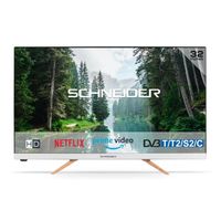 SCHNEIDER - SC32S1FJORD - 32"/81cm - Smart TV HD - 1366x768px - 3xHDMI - 2xUSB - DVB-T/T2/S2 - Dolby audio - Blanc - PVR Ready