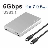 CS-17105-Boîtier pour disque dur USB 3.1 Type C SSD. caddie pour disque dur Portable 6Gbps. 2.5 pouces Sata 7 9.5 15mm. boîtier en