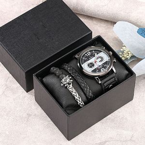 Bracelet Montre En Cuir Véritable Noir Et Marron Pour Femme - Fermoir Papillon - Neuf Avec étiquettes