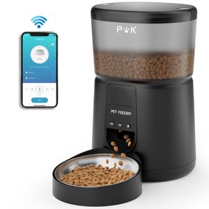 jutyum 4L Distributeur Croquettes Chat Automatique, Distributeurs de