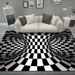 TAPIS tapis enfant tapis de chambre tapis couloir tapis cuisine Tapis d'illusion de Vortex 3D,moquette de sol pour - 60x90cm 24x35inch -I
