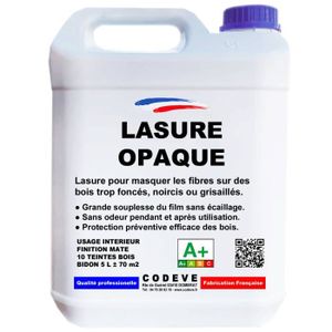 PEINTURE - VERNIS Lasure Opaque - Pot 20 L   - Codeve Bois - Chêne clair