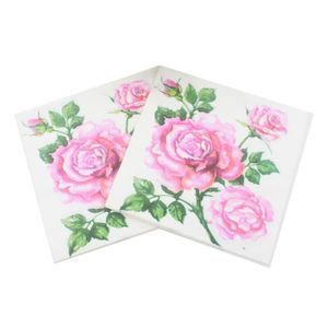 Elizabethan Jardin Fleurs Roses Serviettes en Papier Déjeuner Barbecue Jetable Serviettes