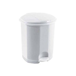 Poubelle Plastique Blanc à Couvercle Basculant ROSSIGNOL "91161" De 10L