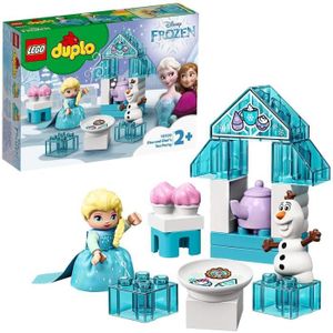ASSEMBLAGE CONSTRUCTION Jeux de construction LEGO DUPLO Frozen II, Le goûter d'Elsa et Olaf, Grand ensemble de briques avec cupcakes et théière  52860