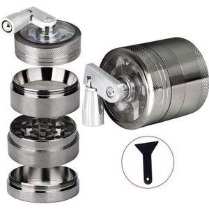 SELUXU Broyeur portatif dherbe de broyeur de Moulin de 3 Couches pour Le Tabac Sec d/épice dherbe