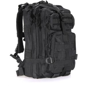 SAC À DOS DE RANDONNÉE 30L SAC A DOS ETANCHE TACTIQUE TREKKING SNIPER MILITAIRE SECURITE CAMPING VOYAGE Noir