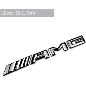 Logo AMG Mercedes Benz noir chromé pour coffre arrière 