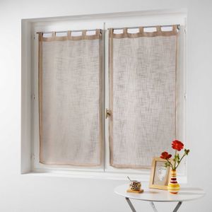Paire De Rideaux Voilage La Brodeuse - Motif Cygne - Blanc - 60 X 160 Cm - Neuf Sous Emballage - Lot De 2