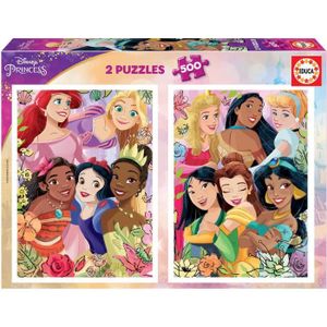 PUZZLE Puzzle - EDUCA - 2x500 Disney Princess - 500-750 pièces - Adulte - 10 ans