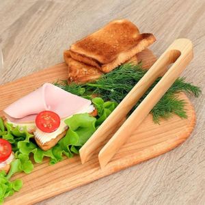TILIYHELLO Pince à grille-pain magnétique en bambou de 30 cm Pince à toasts  de cuisine en bois - Cuisine moderne écologique et peu encombrante