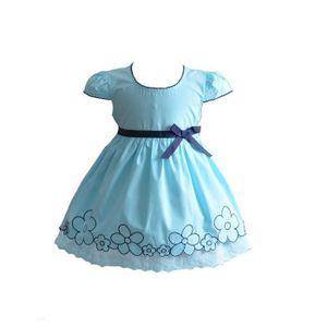 JUPON DE MARIAGE Cinda robe de coton d'été de bébé filles 6-9 Mois bleu clair