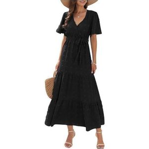 MessBebe Femmes été col en V Manches moelleuses Robe décontractée Couleur Unie Robe de midi Volants Robe de Plage Abricot S MessBebe Femmes été col en V Manches moelleuses Robe décontractée Couleur Unie Robe de midi Volants Robe de Plage Abricot S