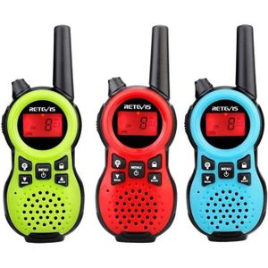 2 pièces Talkie-walkie pour enfants,dessin animé, portée de 3KMs, lampe
