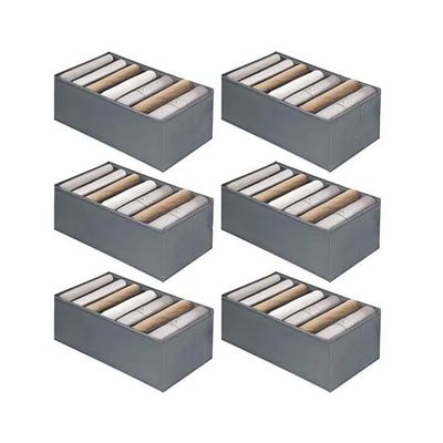 TAVADA Lot De 10 Boite De Rangement Vetement De Non-tissé, Rangement Sous Vetement Pliable