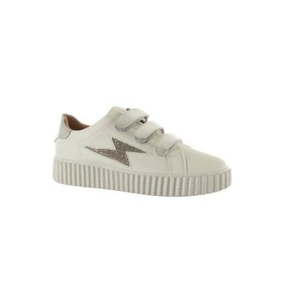 Baskets basses VANESSA WU Kandia Argent Adulte Homme Blanc
