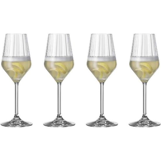 Lot De 4 Verres Twist Leonardo Home - 300 Ml, Coloris Assortis, Design Incurvé - 8