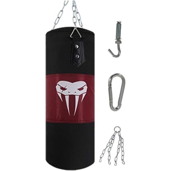 Sac De Boxe Vide 80 Cm – Tissu Oxford, PU, Fermeture éclair, Chaîne Incluse – Pour Kickboxing, Fitness, Maison