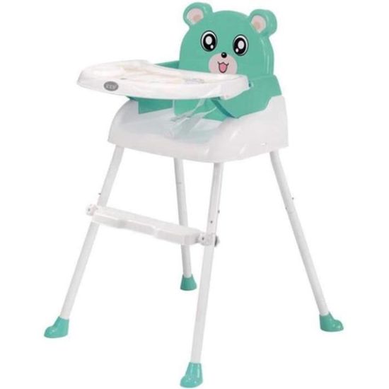 TWOLIIN Siège Table Bébé Portable Gris - Chaise Haute Avec Sac Rangement Et Pinces Antidérapantes