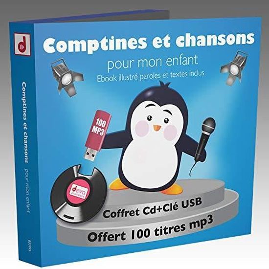 Comptines Et Chansons Pour Mon Enfant 100 Titres 1 Cd 1 Cle Usb Cdiscount Musique