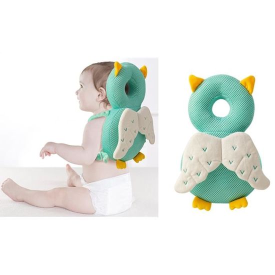 Coussin Protection Tête Bébé,Réglable Sac à dos de Protection de la Tête,Oreillers anti-chute Enfants,Protection Anti Chute Bébé,Owl