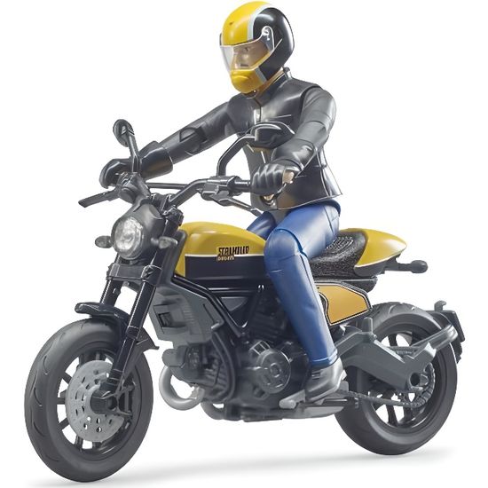 Jouet - BRUDER - Moto Ducati Scrambler avec motard - Extérieur - Enfant - 4 ans
