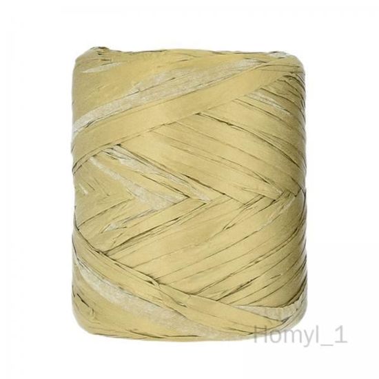 Ruban De Raphia Naturel Rouge 50m Pour Emballage Cadeaux De Noël Et Décoration