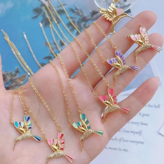Lot De 4 Colliers Hiboux Avec Pierres Étincelantes - Occasion Unique