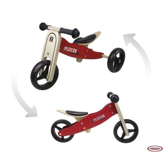 Porteur évolutif 2 en 1 en bois - FUNBEE - 3 roues - Mixte - Cdiscount Jeux  - Jouets