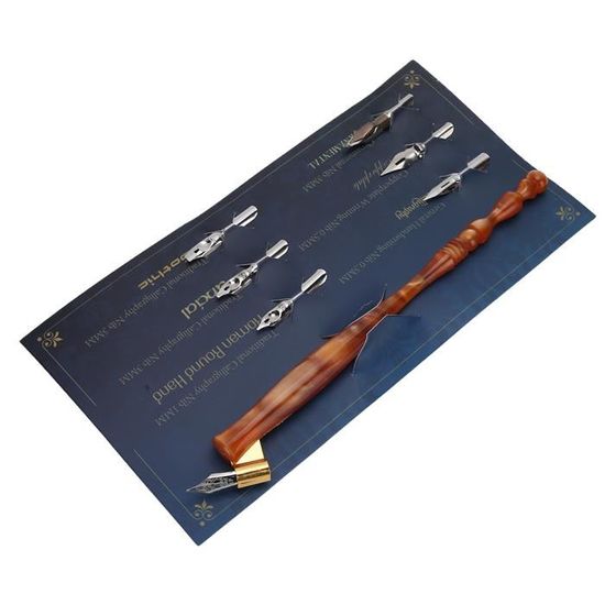 6PCS Stylo Plume Calligraphie Rechargeable - Stylo Ergonomique Grip Pour Débutants Journaling (Morandi)