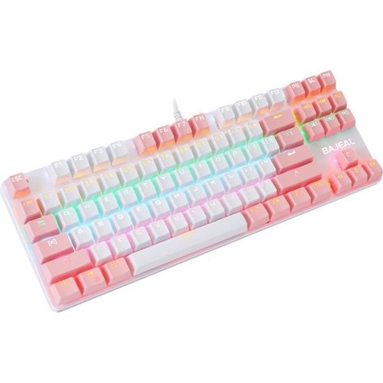Clavier Gamer TKL 87 Touches Filaire USB AZERTY Français, Claviers Gaming