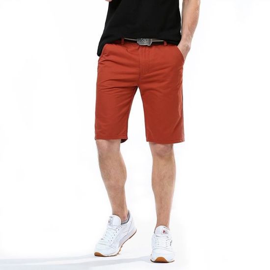 Bermuda Homme en coton mode 2024 ete Rouge Rouge Cdiscount