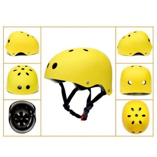 CASQUE ROLLER SKATEBOARD TROTINETTE PLAY 7 FULL ROUGE OXELO