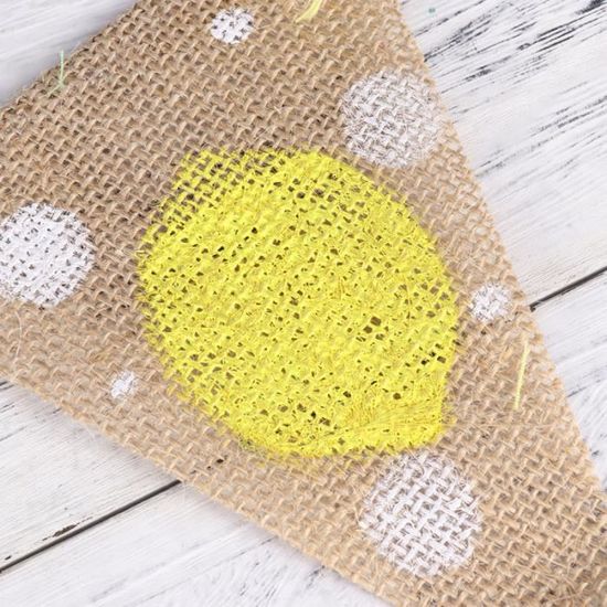 Bannière "Mon BAPTÊME" En Toile De Jute - Décoration Suspendue Fanions Triangles - Pour Fête