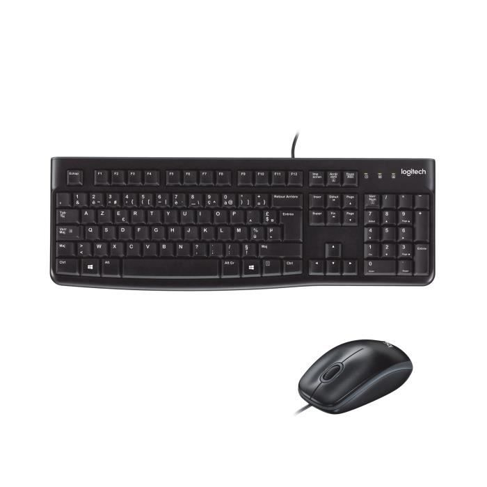 LOGITECH Pack clavier-souris filaire - MK120 - AZERTY