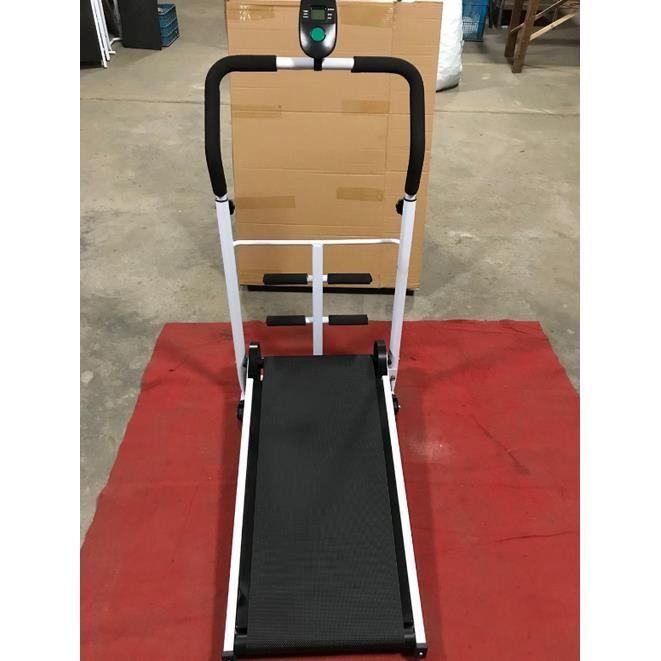 Tapis de Marche Tapis Roulant Mécanique NOIR avec des Sit-ups