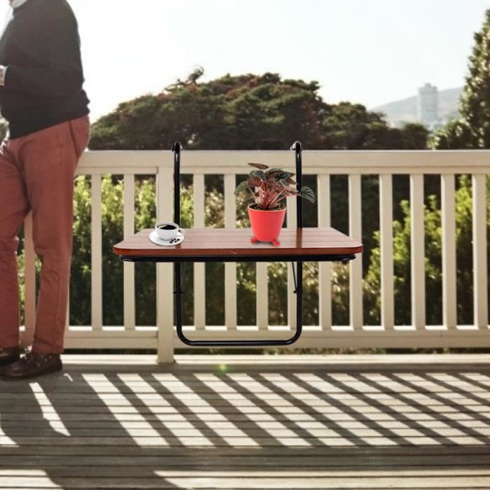 Balcon Table suspendue Garde-corps de haute qualité Table de jardin pliante en fer HB021 -RUI