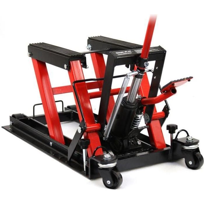 Cric Lève Moto Hydraulique á Ciseau ConStands Midlift L noir-rouge