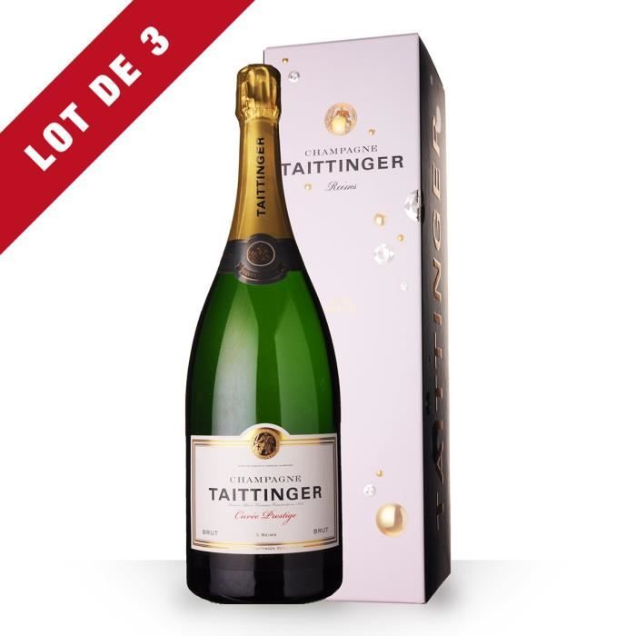 3X Taittinger Cuvée Prestige 150cl Magnum - Etui - Champagne