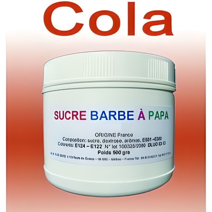 Sucre à barbe à papa Cola 500g