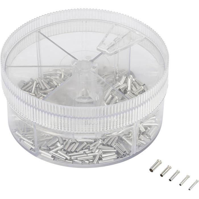 Assortiment d'embouts simples TRU COMPONENTS EN500NS 739773 0.50 mm² 2.50 mm² métal 500 pc(s)