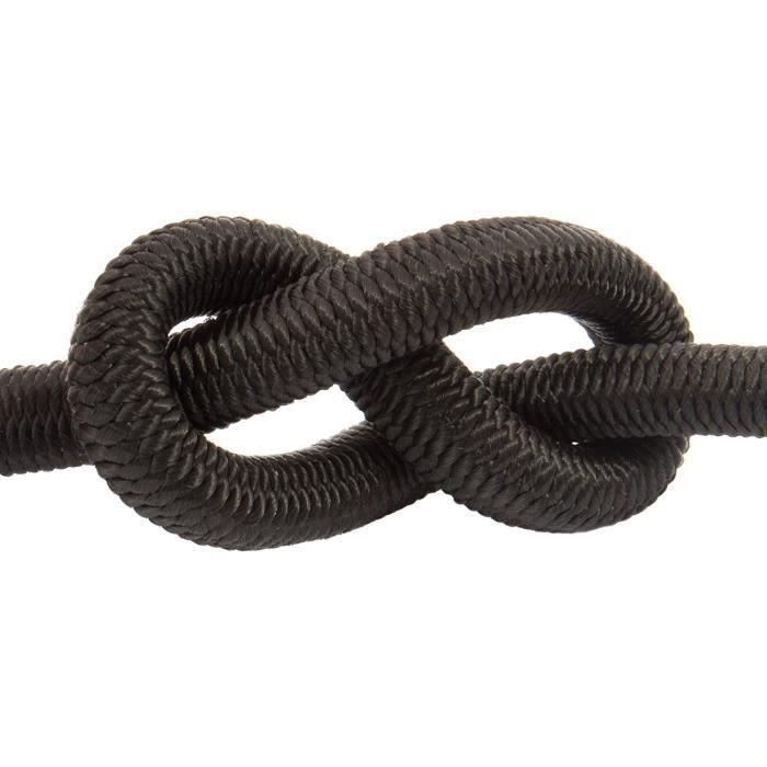 10m corde élastique câble 8mm noir - plusieurs tailles et couleurs