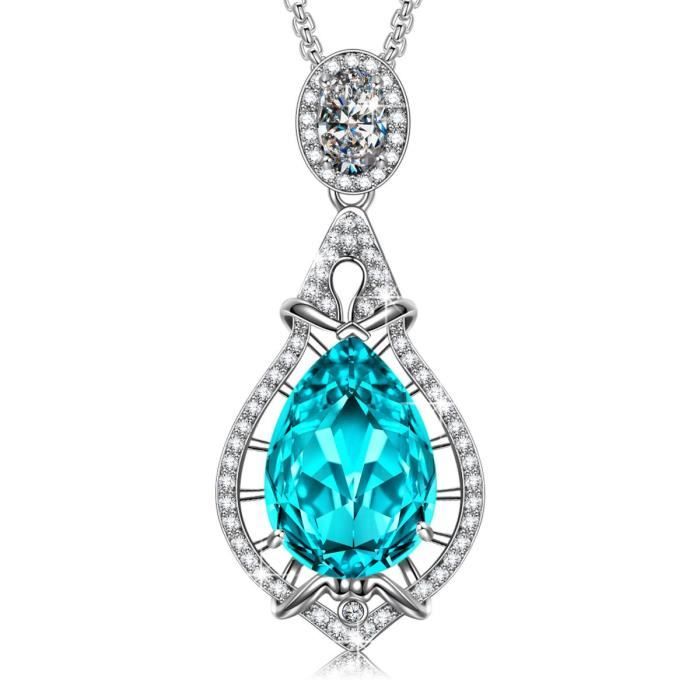 SIVERY 'chérir l'amour' collier femme, Cristal Swarovski Elements, bijoux femme, pendentif femme, cadeau femme